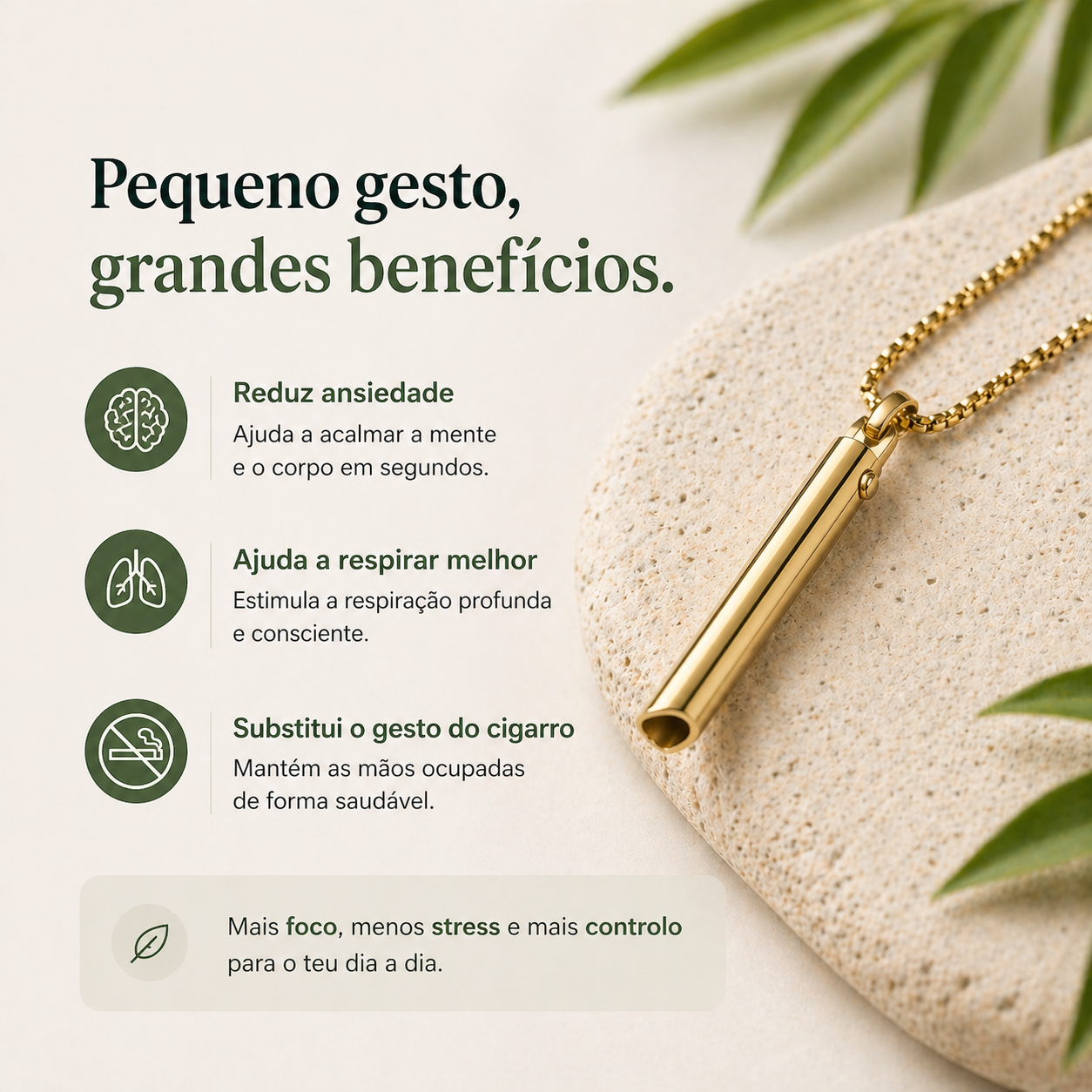 Colar de Respiração que te ajuda a acalmar em segundos